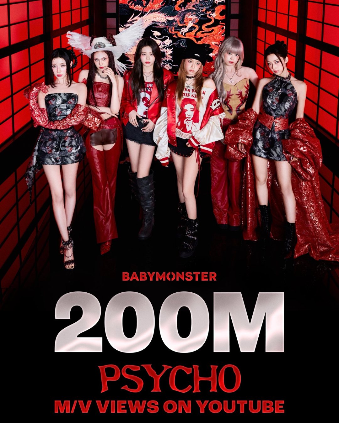 BABYMONSTER's 'Psycho' Music Video Surpasses 200 Million YouTube Views